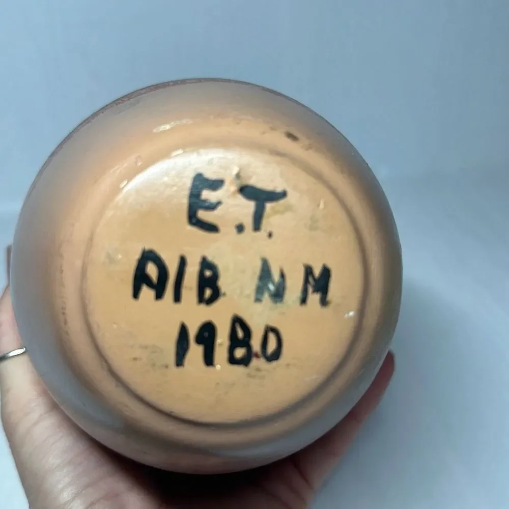 Handmade Hand Painted Vase From New Mexico‎ 1980